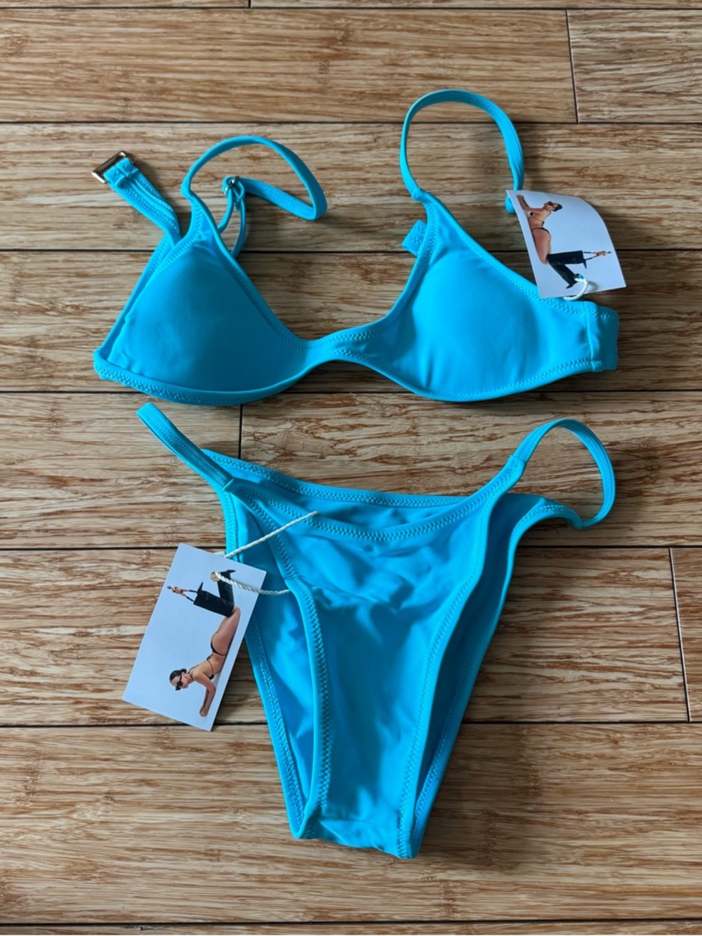 Women's Bright Turquoise Bikini Set - Rookini Swimwear